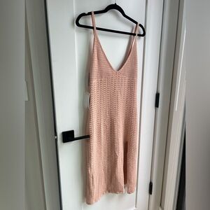 ✨NWT ✨ Aritzia Wilfred Evie Midi Crochet Dress - Coral Blush - Size M